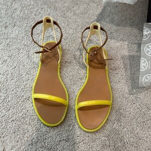 Tory Burch Leather Ankle Strap Jelly Sandal